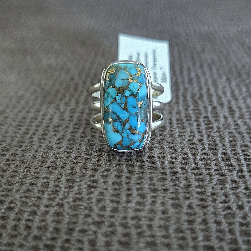 Shivam Blue🩵 Copper Turquoise  Statement Ring💍 - NWT